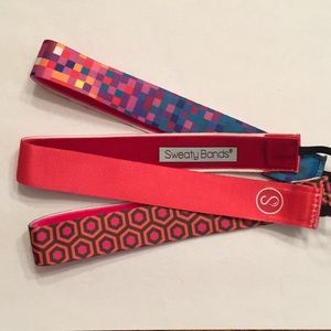 Three Pack of Thin Patterned Sweaty Bands